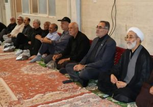حضور امام جمعه مرند و معاون استاندار و فرماندار ویژه مرند در مراسم شب پنجم عزاداری حسینی در مصلی مرند